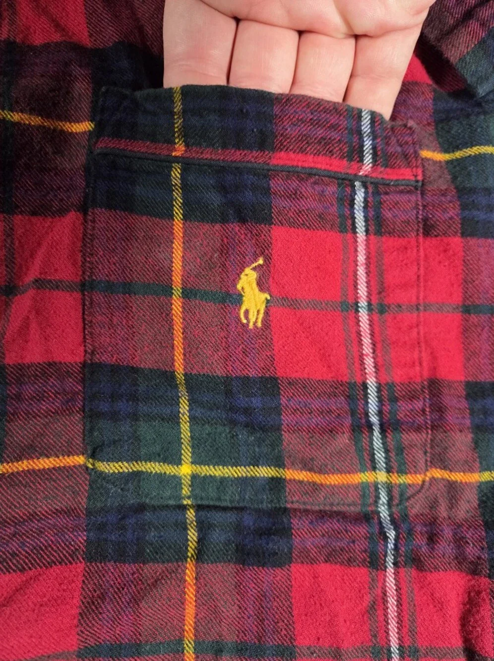Polo by Ralph Lauren Red and Green Plaid Pajamas XL